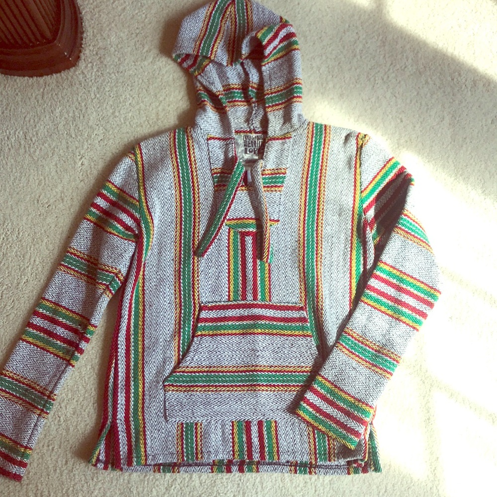 Woven Baja poncho